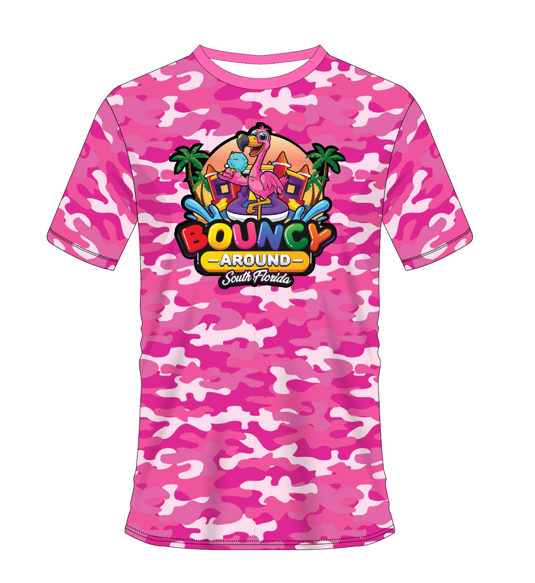 bounce house rental camo printed tshirts