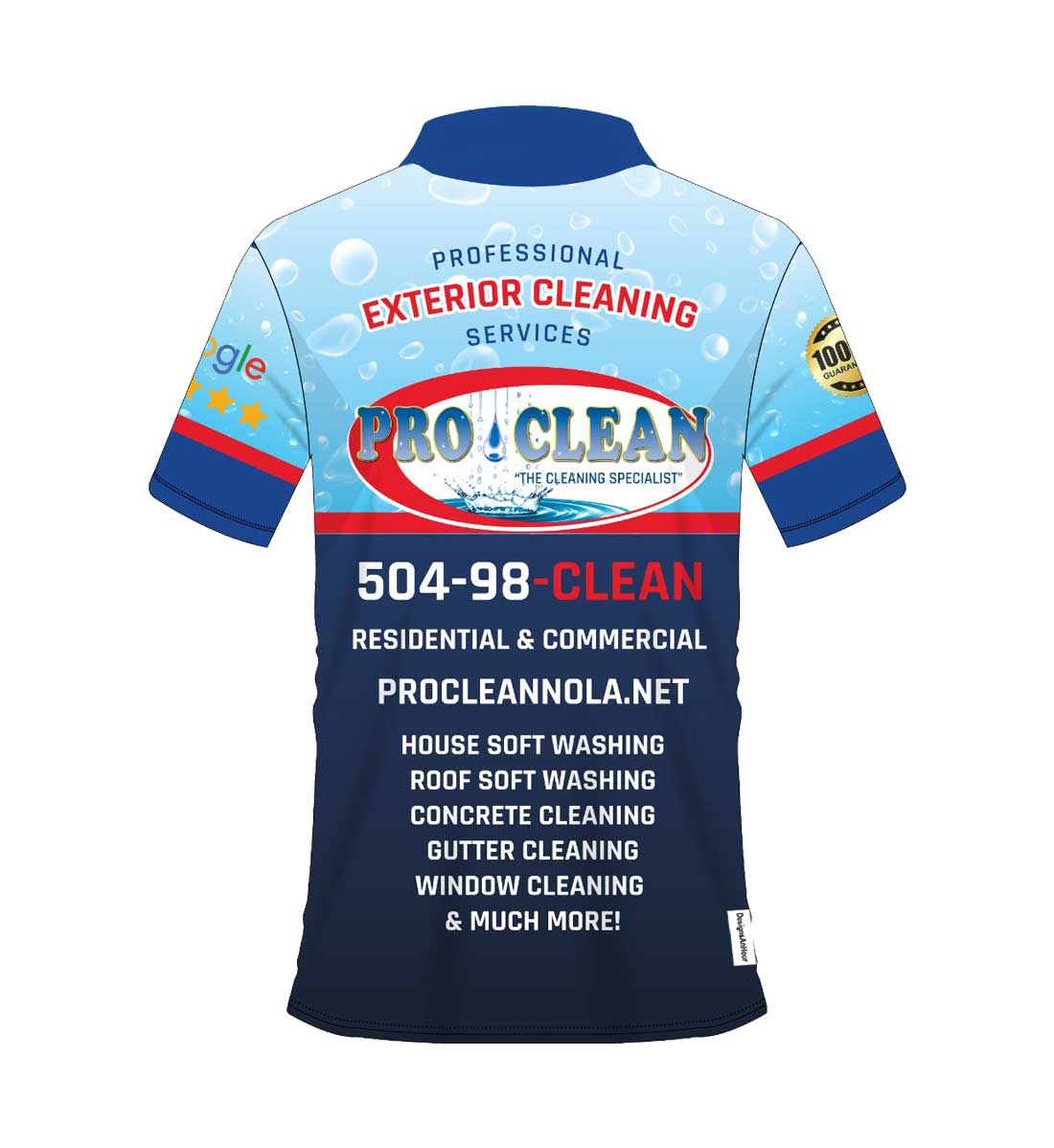 power washing polo shirts
