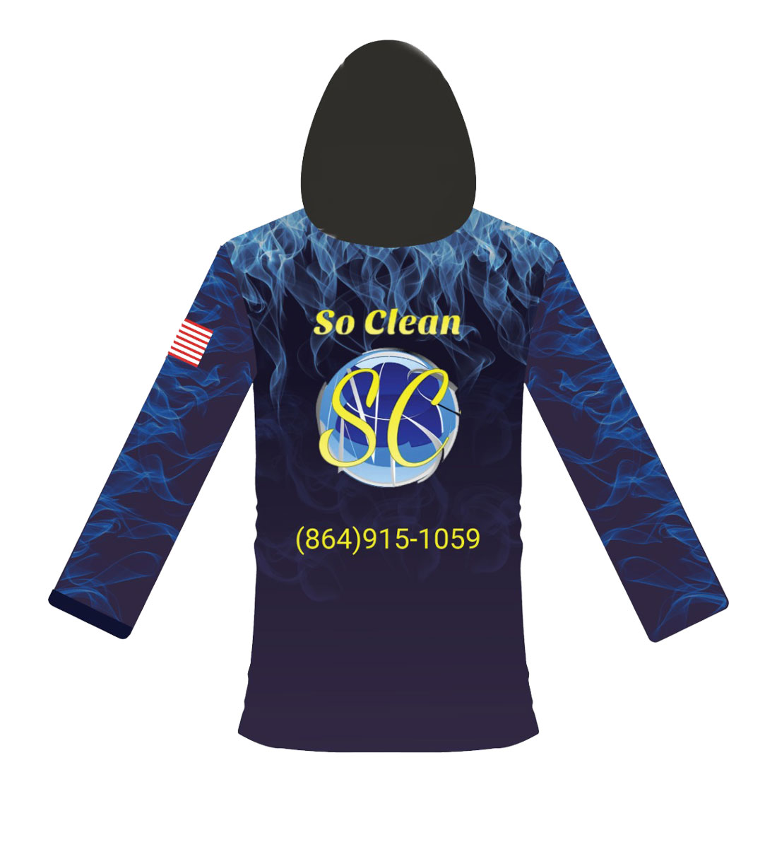 pressure wash sublimated hoodie design