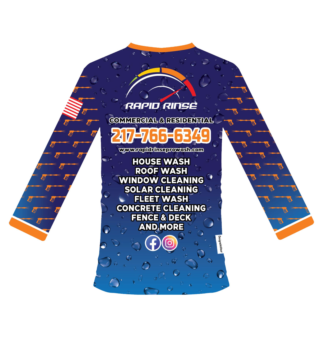 pressure washing long sleeve shirts
