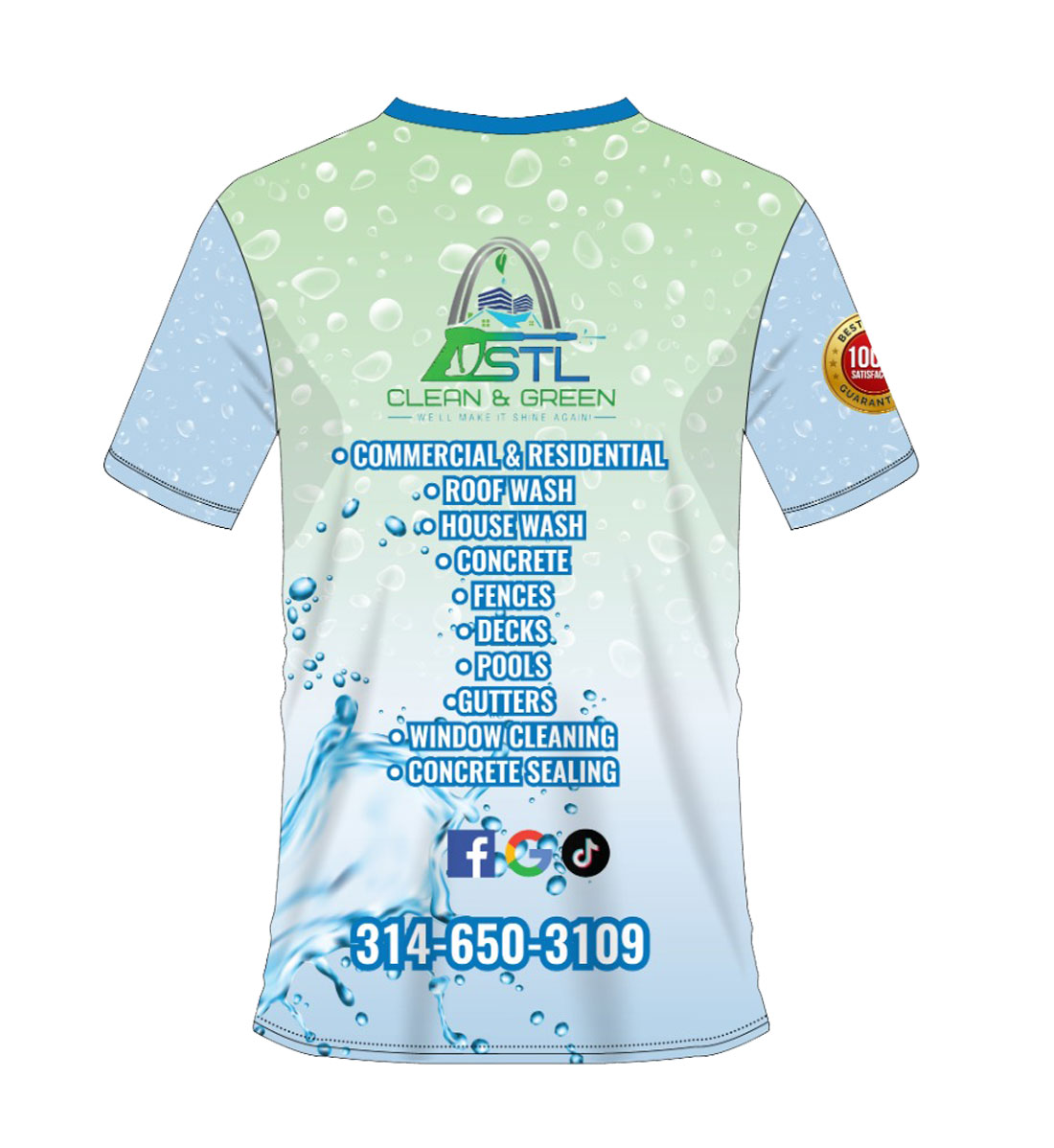 pressure washing sublimation tshirts