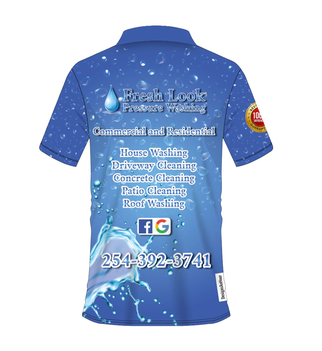sublimated pressure wash polo shirts